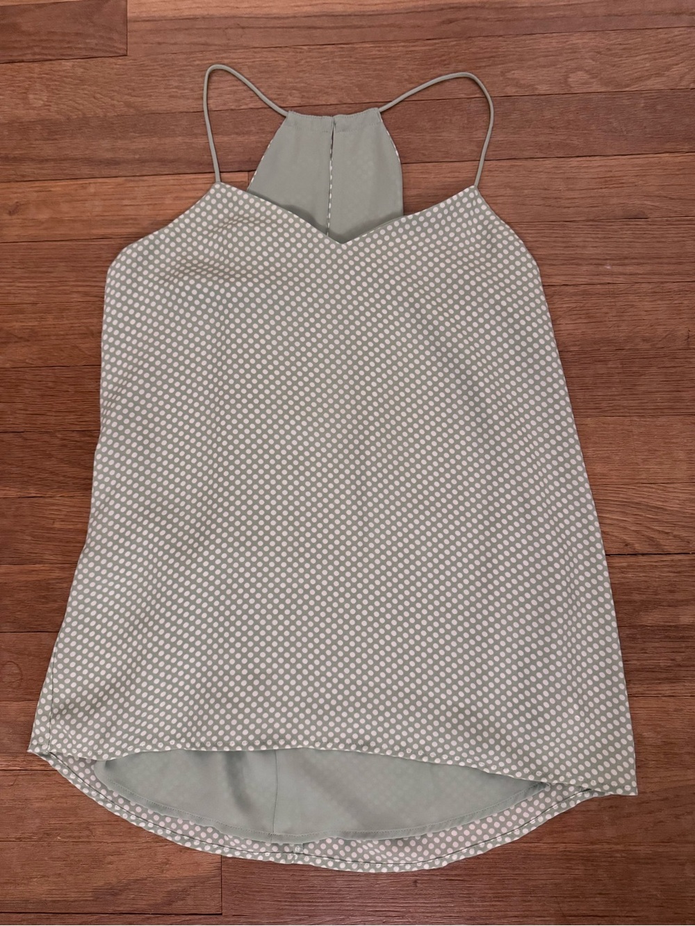 Express Women's Green Polka Dot Halter Camisole Tank Top - Size S
 b23